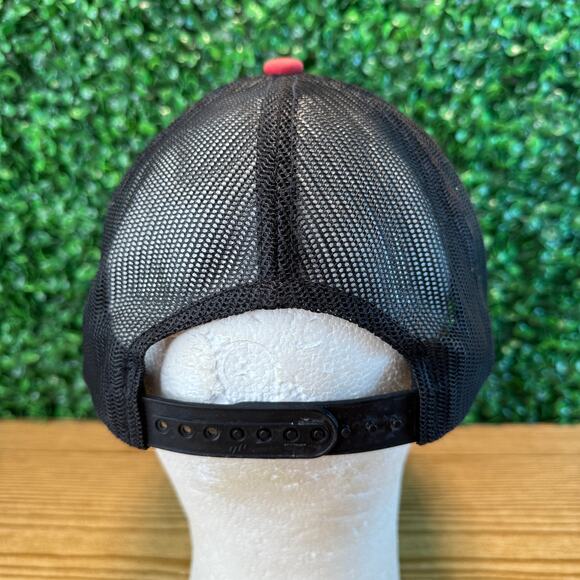 Lazy J Ranch Red & Black Elevation Classic Five Panel Trucker Hat Cowboy - Picture 3 of 8